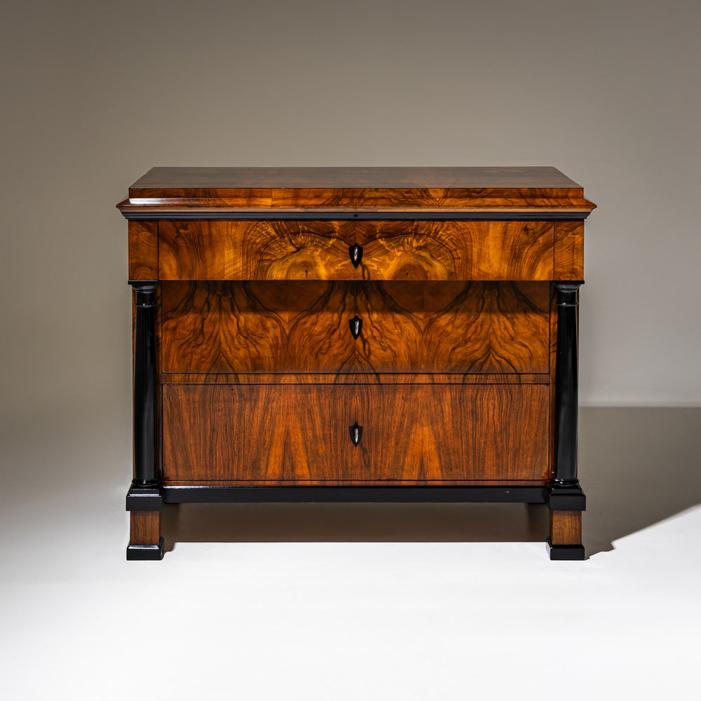 Biedermeier Chest of Drawers with Columns, circa 1820