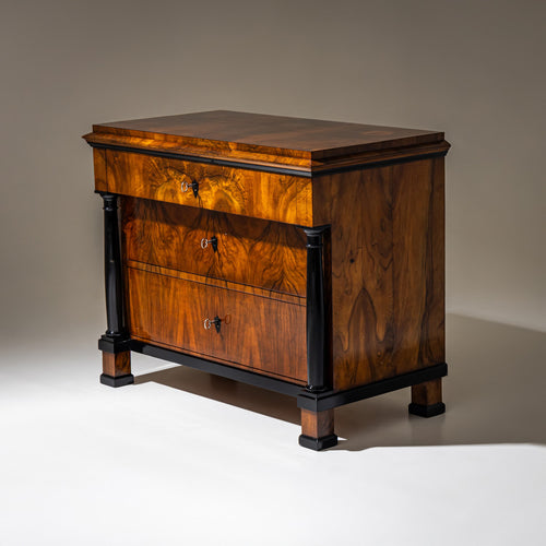 Biedermeier Chest of Drawers with Columns, circa 1820