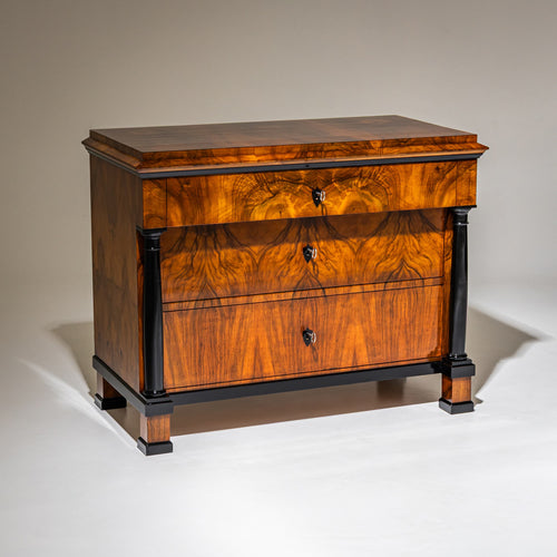 Biedermeier Chest of Drawers with Columns, circa 1820