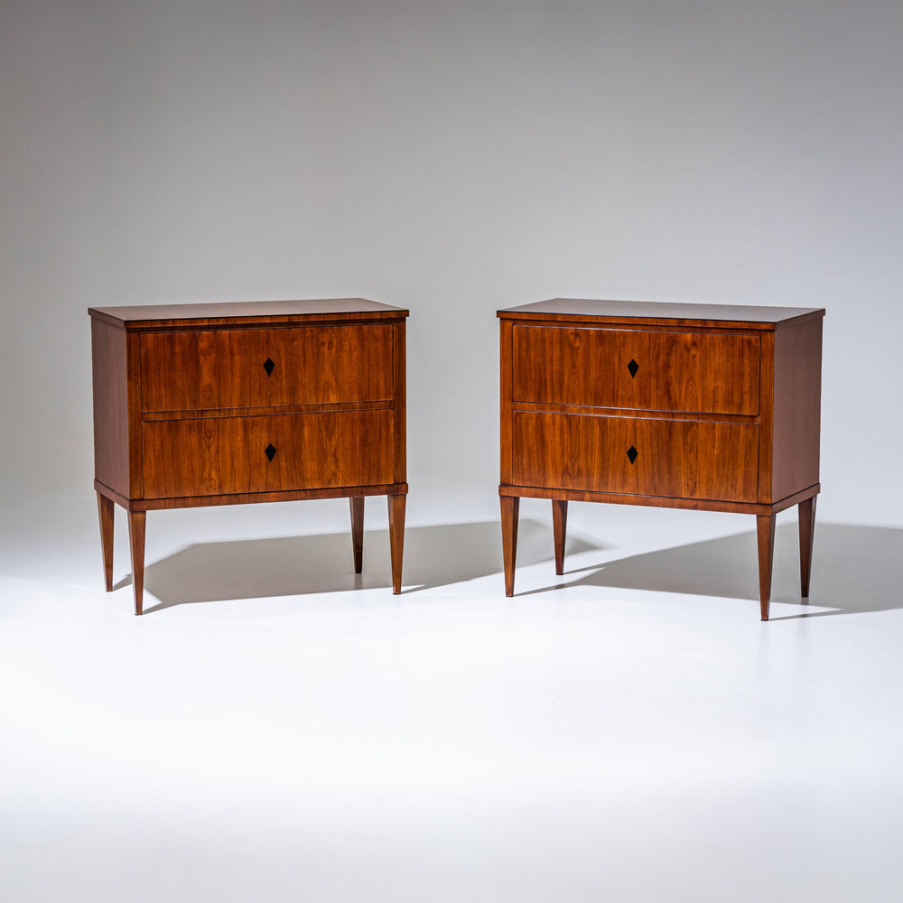 Pair of Modern Commodes in the Biedermeier Style, 21st Century