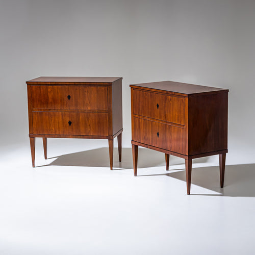 Pair of Modern Commodes in the Biedermeier Style, 21st Century