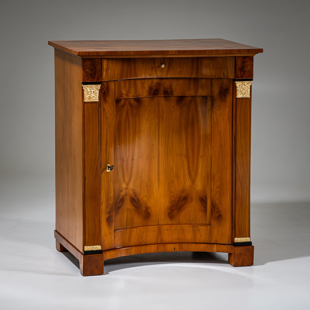 Biedermeier Demi-Cabinet with Pilasters, Circa 1820