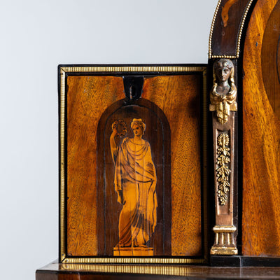 Empire Ladies’ Secretaire with Muses and Caryatids, Vienna, Austria, circa 1810