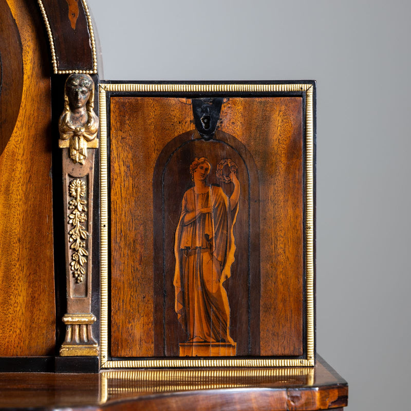 Empire Ladies’ Secretaire with Muses and Caryatids, Vienna, Austria, circa 1810