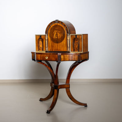 Empire Ladies’ Secretaire with Muses and Caryatids, Vienna, Austria, circa 1810