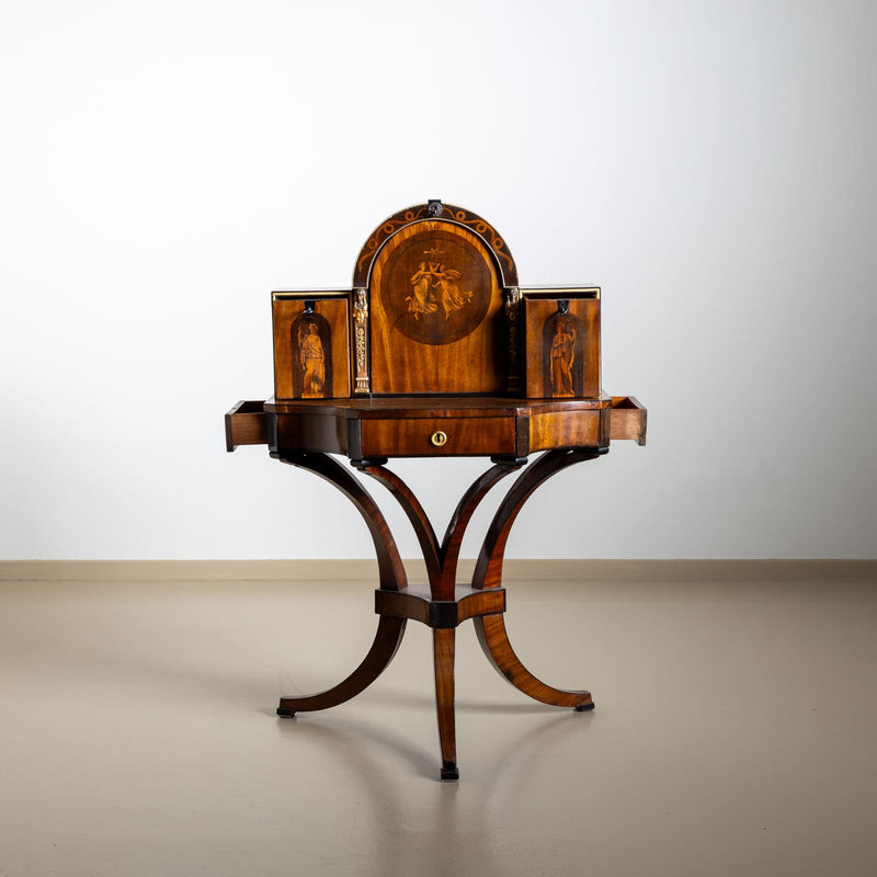 Empire Ladies’ Secretaire with Muses and Caryatids, Vienna, Austria, circa 1810