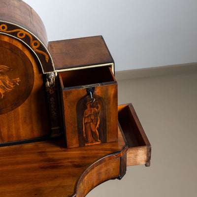 Empire Ladies’ Secretaire with Muses and Caryatids, Vienna, Austria, circa 1810