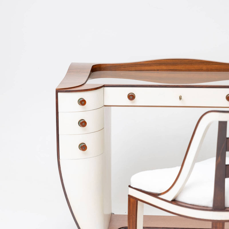 Art Deco Dressing Table with matching Chair, Italy circa 1930