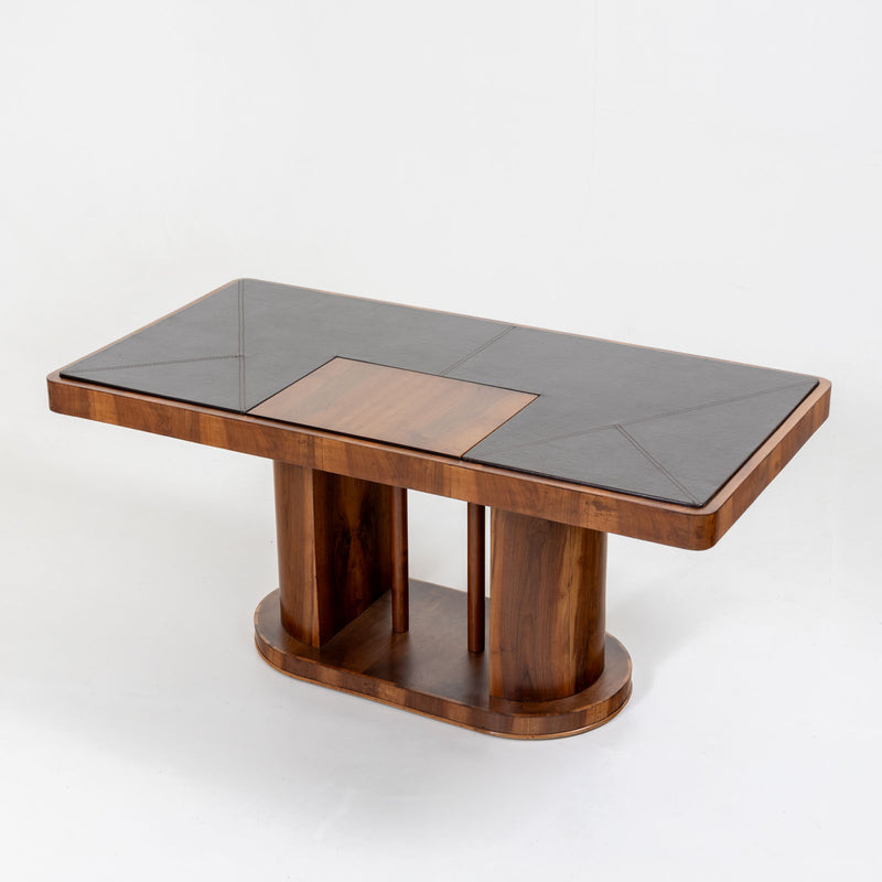 Art Deco Desk with leather top, 1930s