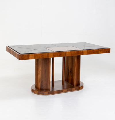 Art Deco Desk with leather top, 1930s