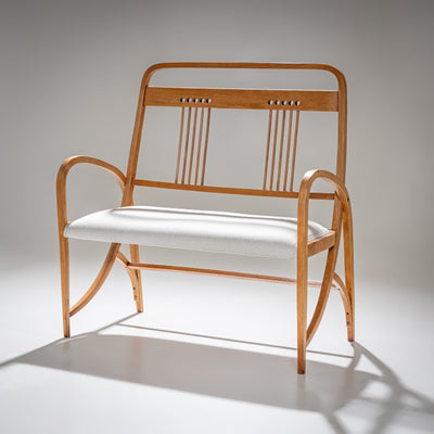 Art Nouveau Bench "2511" with Side Table by Brothers Thonet, Vienna, First Half of the 20th Century