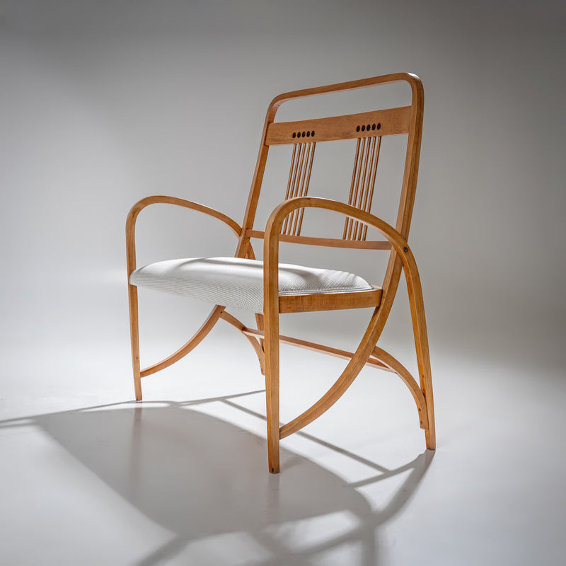 Art Nouveau Bench "2511" with Side Table by Brothers Thonet, Vienna, First Half of the 20th Century