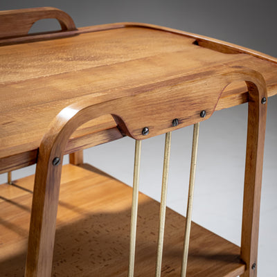 Art Nouveau Bench "2511" with Side Table by Brothers Thonet, Vienna, First Half of the 20th Century