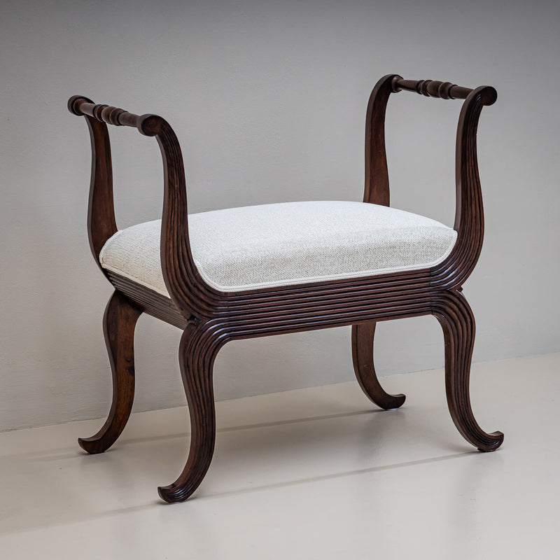 Pair of Walnut Tabourets, Italy, circa 1830