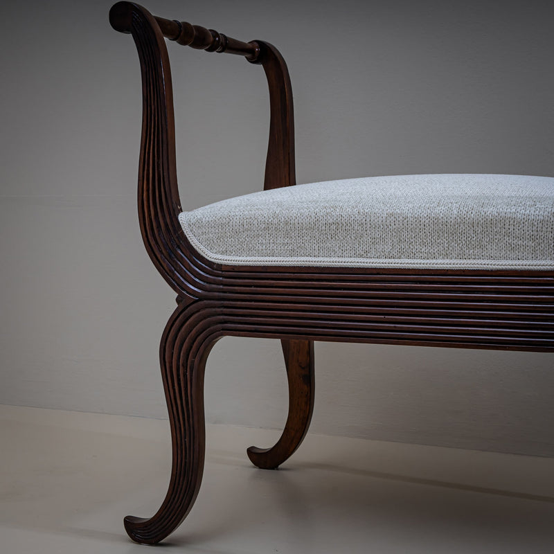 Pair of Walnut Tabourets, Italy, circa 1830
