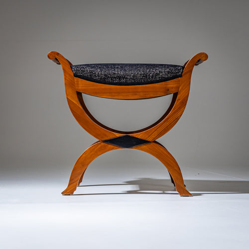 Pair of Biedermeier Tabourets in Cherrywood, Germany, circa 1820