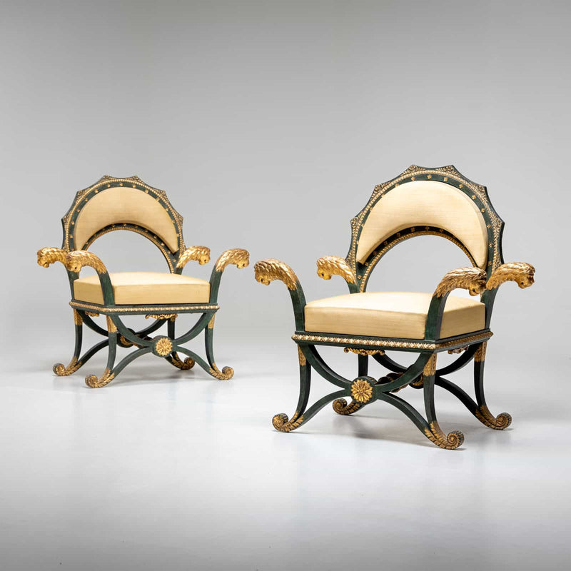 Pair of Empire Fauteuils &