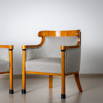 Pair of Biedermeier-style Armchairs, Late 19th Century