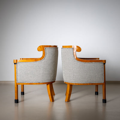 Pair of Biedermeier-style Armchairs, Late 19th Century