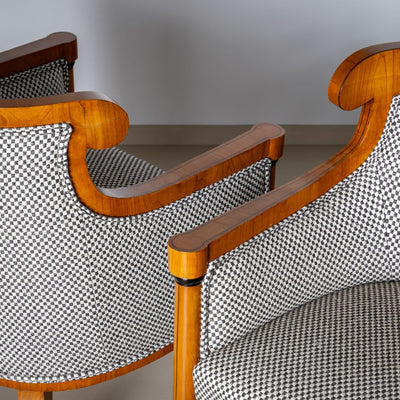 Pair of Biedermeier-style Armchairs, Late 19th Century