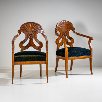 Pair of Biedermeier Armchairs, Germany, 19th Century