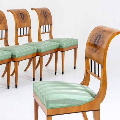 Set of six Biedermeier Dining Chairs, Hesse, Germany circa 1820