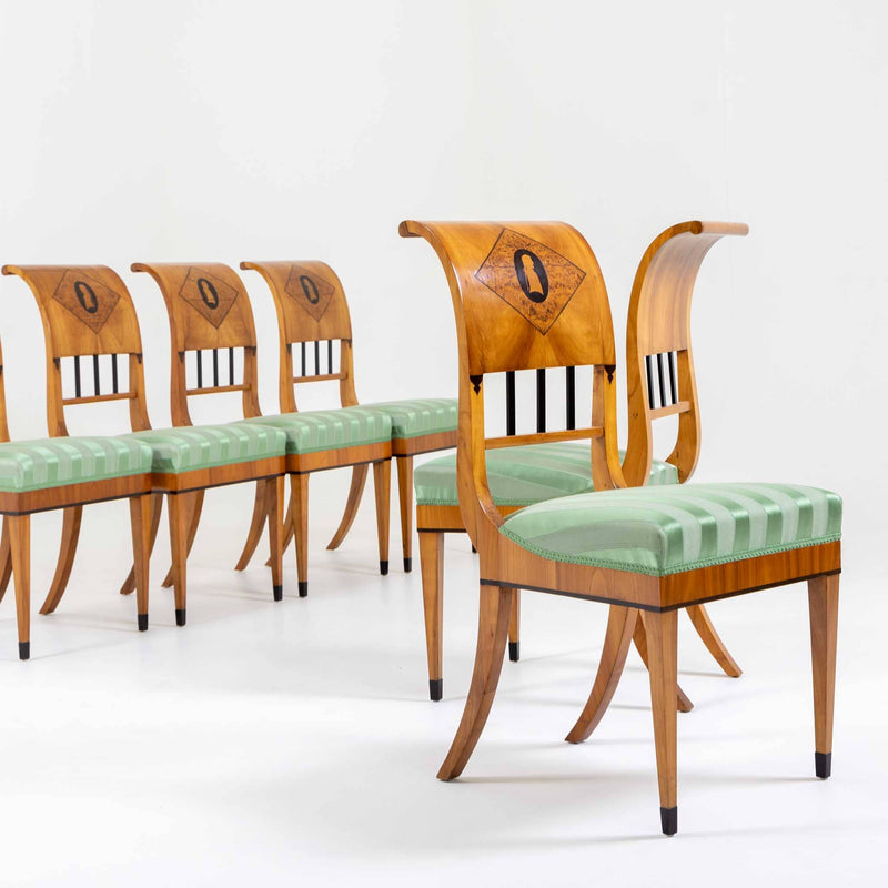 Set of six Biedermeier Dining Chairs, Hesse, Germany circa 1820