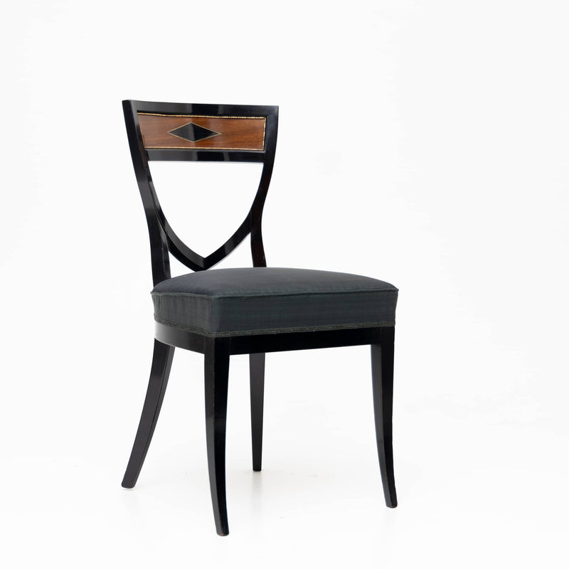 Neoclassical Ebonized Side Chair, early 19th Century