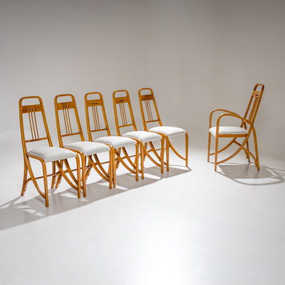 Art Nouveau Chairs, Model "511" and "1511" by Brothers Thonet, Vienna, First Half of the 20th Century