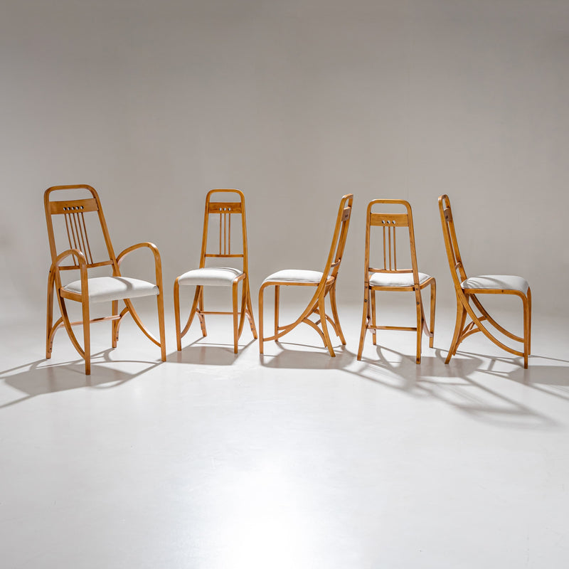 Art Nouveau Chairs, Model "511" and "1511" by Brothers Thonet, Vienna, First Half of the 20th Century