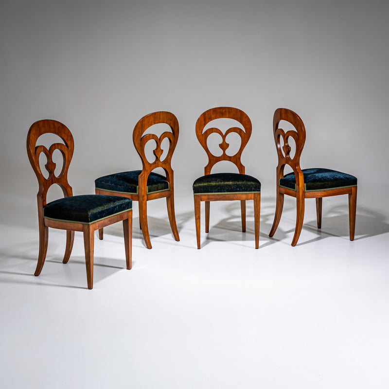 Set of four Biedermeier Side Chairs, Probably Austria, circa 1830