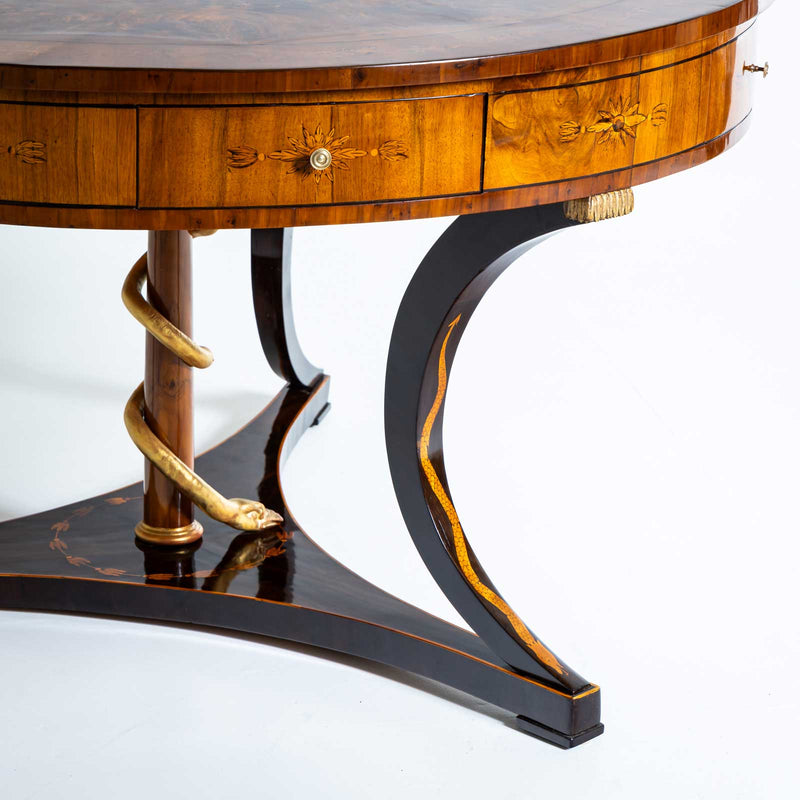 Library Table with Snake-Motif, early 19th Century