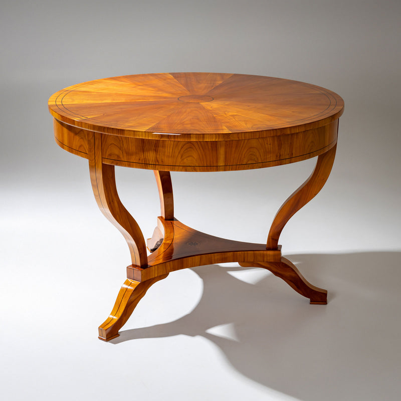 Biedermeier Cherrywood Center Table, Germany circa 1820