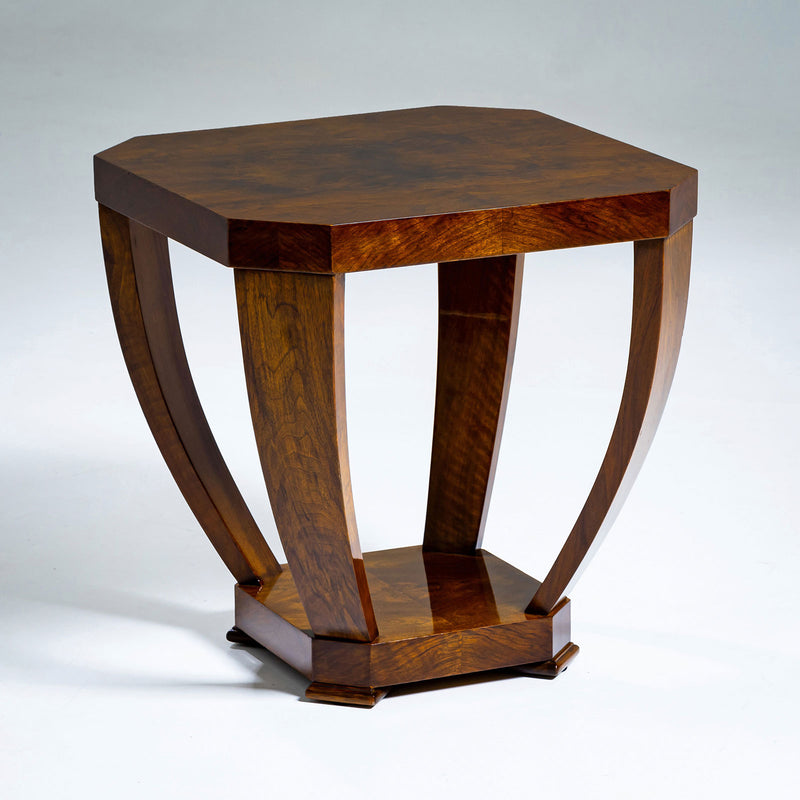 Art Deco Side Table in Walnut, 1920s