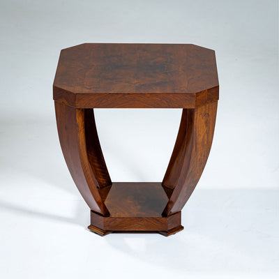 Art Deco Side Table in Walnut, 1920s