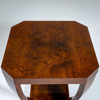 Art Deco Side Table in Walnut, 1920s