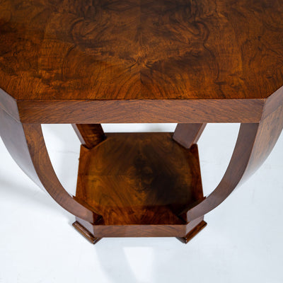 Art Deco Side Table in Walnut, 1920s