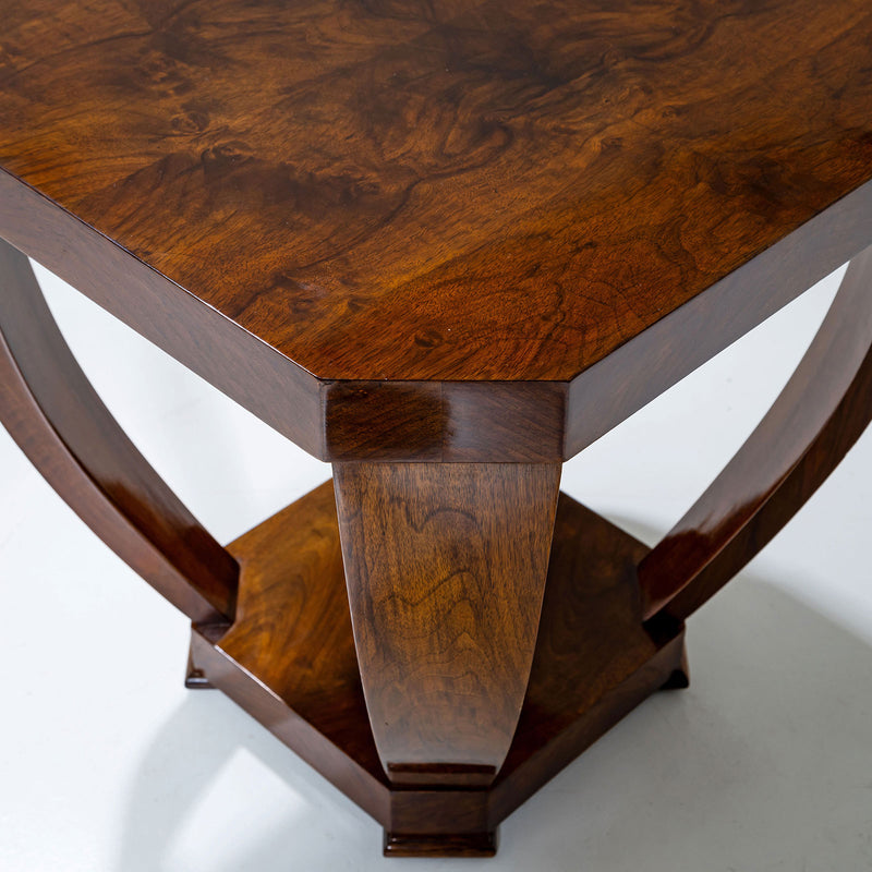 Art Deco Side Table in Walnut, 1920s