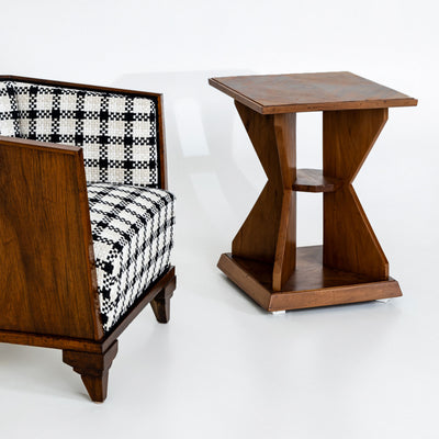 Art Deco Walnut Side Table, circa 1920