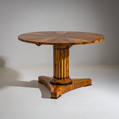 Biedermeier Center Table in Walnut, Germany, circa 1820