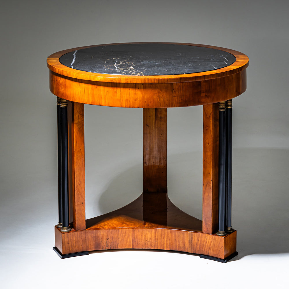 Biedermeier Side Table with Marble Top, Circa 1820