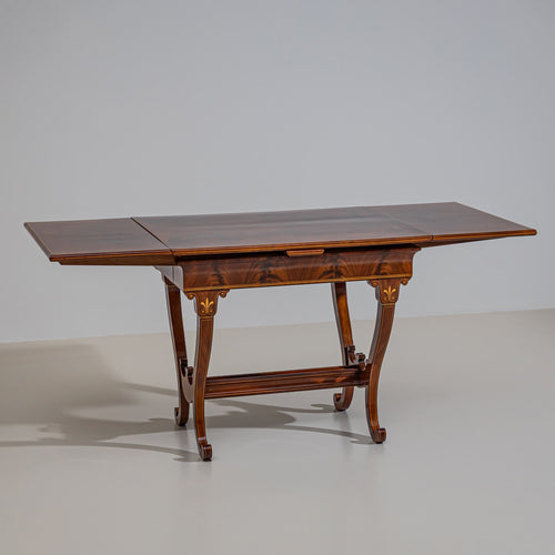 Biedermeier Extension Table in Mahogany with Inlays, Germany, circa 1835