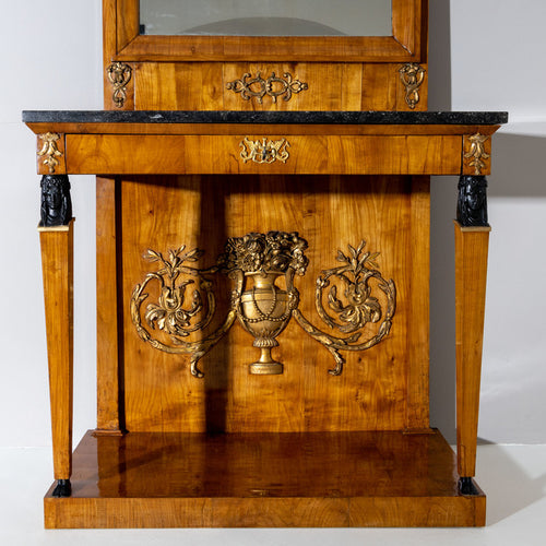 Empire Console and Mirror, Italy, Tuscany Early 19th Century