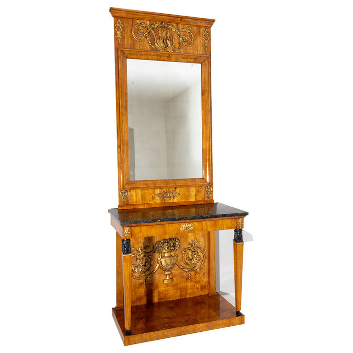 Empire Console and Mirror, Italy, Tuscany Early 19th Century