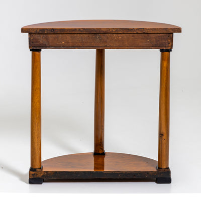 Demi-Lune Console Table in Walnut, Germany, 19th Century