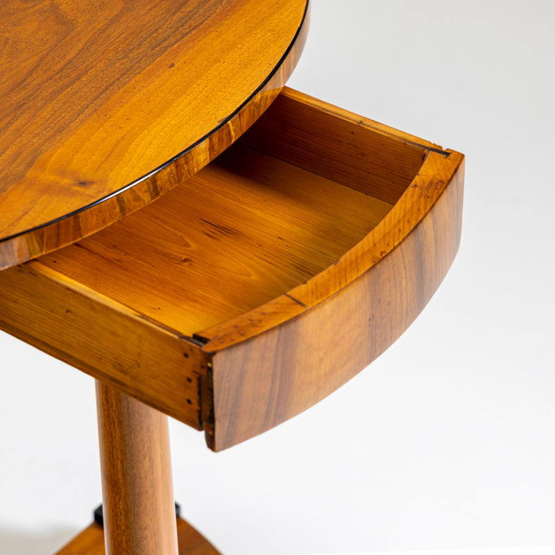 Demi-Lune Console Table in Walnut, Germany, 19th Century