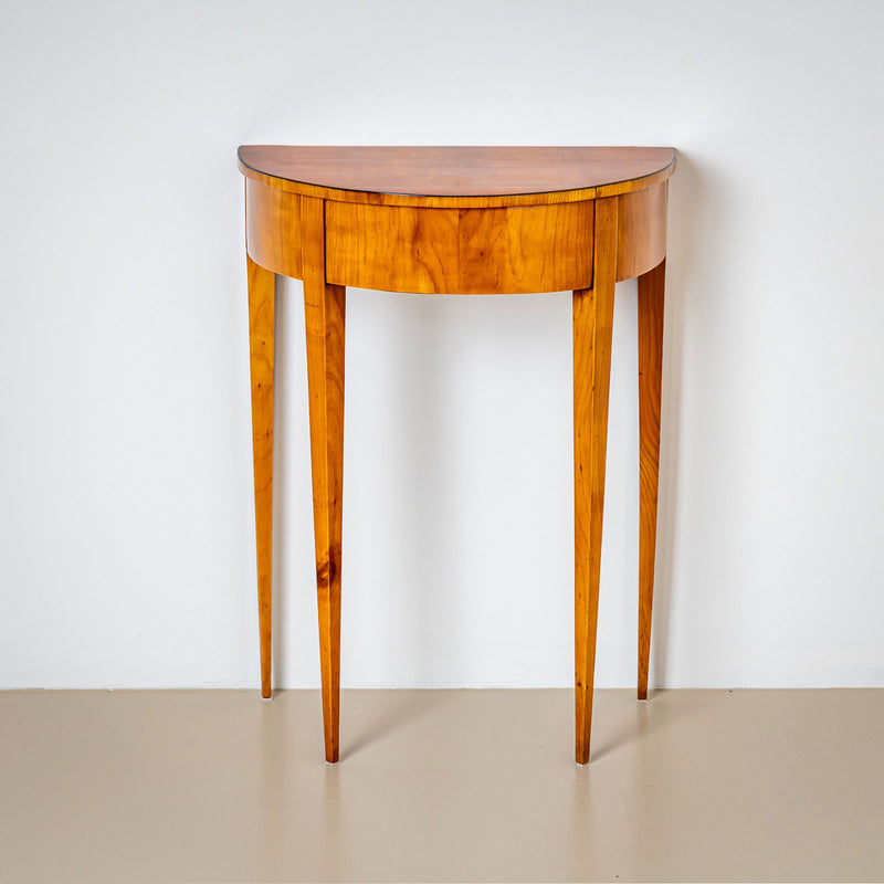 Biedermeier Demi Lune Console Table in Cherry, Germany circa 1820