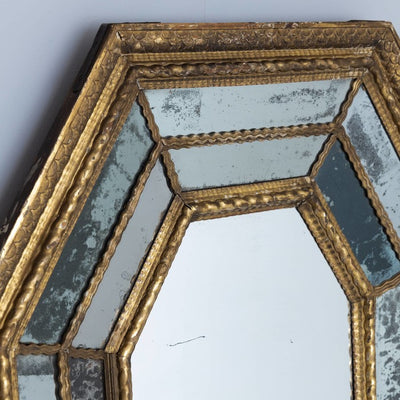 Large 17th Century Octagonal Mirror
