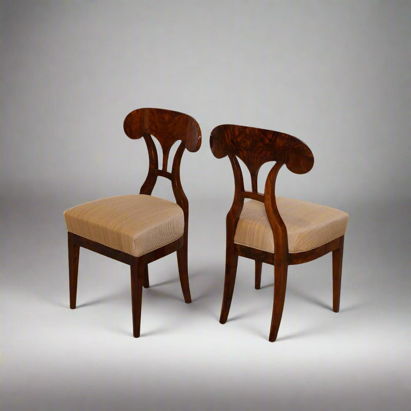Fine Pair Biedermeier Side Chairs, Austria c1820