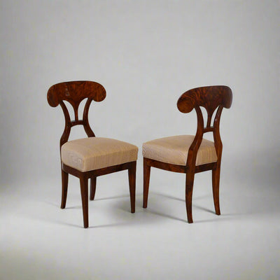 Fine Pair Biedermeier Side Chairs, Austria c1820